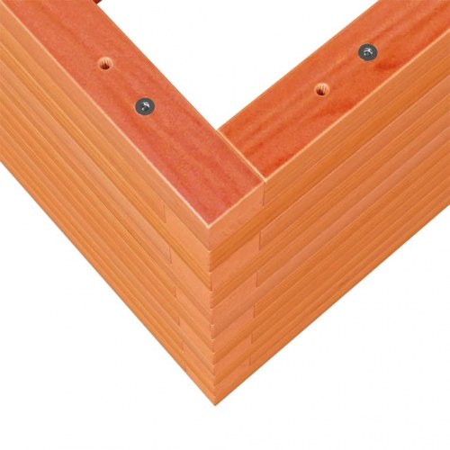 Plantekasse 70x70x46 cm massivt fyrretræ gyldenbrun