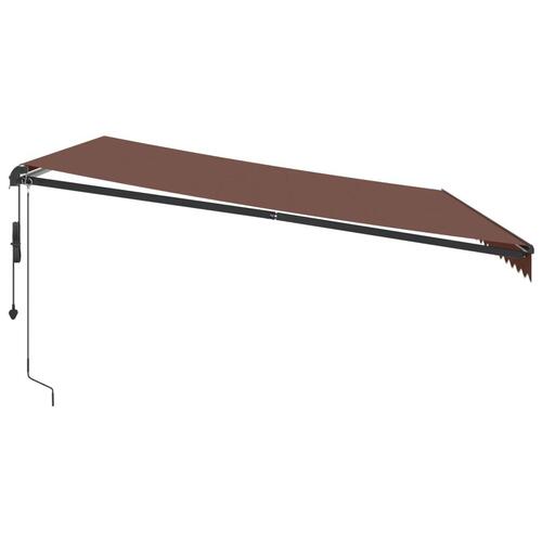 Markise 450x350 cm automatisk betjening brun