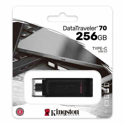 USB-stik Kingston DT70/256GB Sort 256 GB