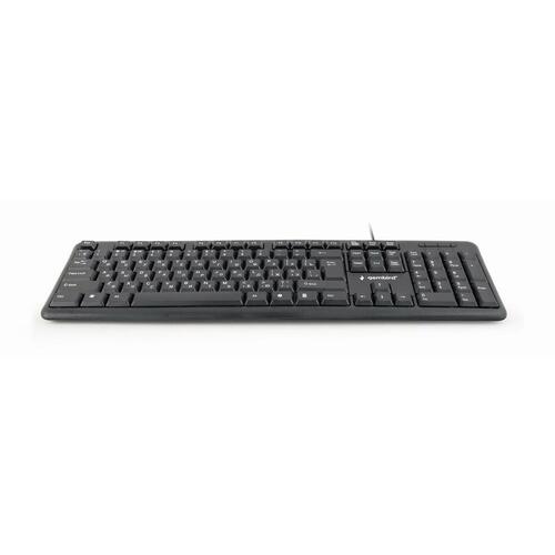Tastatur GEMBIRD KB-U-103-RU Sort Monochrome Engelsk Russisk QWERTY