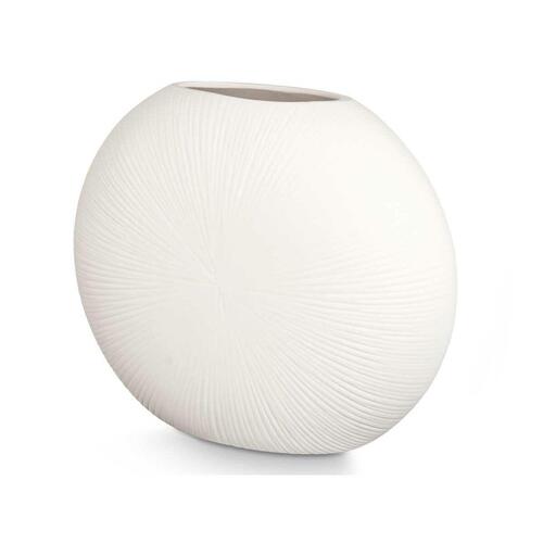 Vase Cirkulær Hvid Keramik 40 x 34,5 x 16 cm (2 enheder)