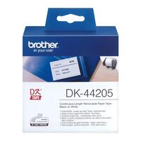 Printer labels Brother DK-44205 62 mm x 15,24 m Hvid Sort/Hvid (2 enheder)