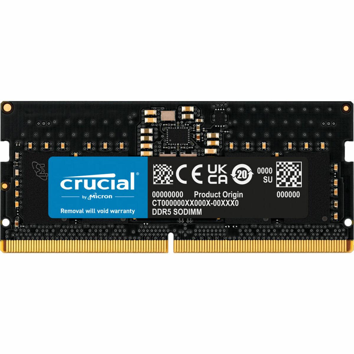 Crucial - DDR5 - modul - 8 GB - SO DIMM 262-PIN - 4800 MHz / PC5-38400 - CL40 - 1,1 V - ikke bufferet - ikke-ECC