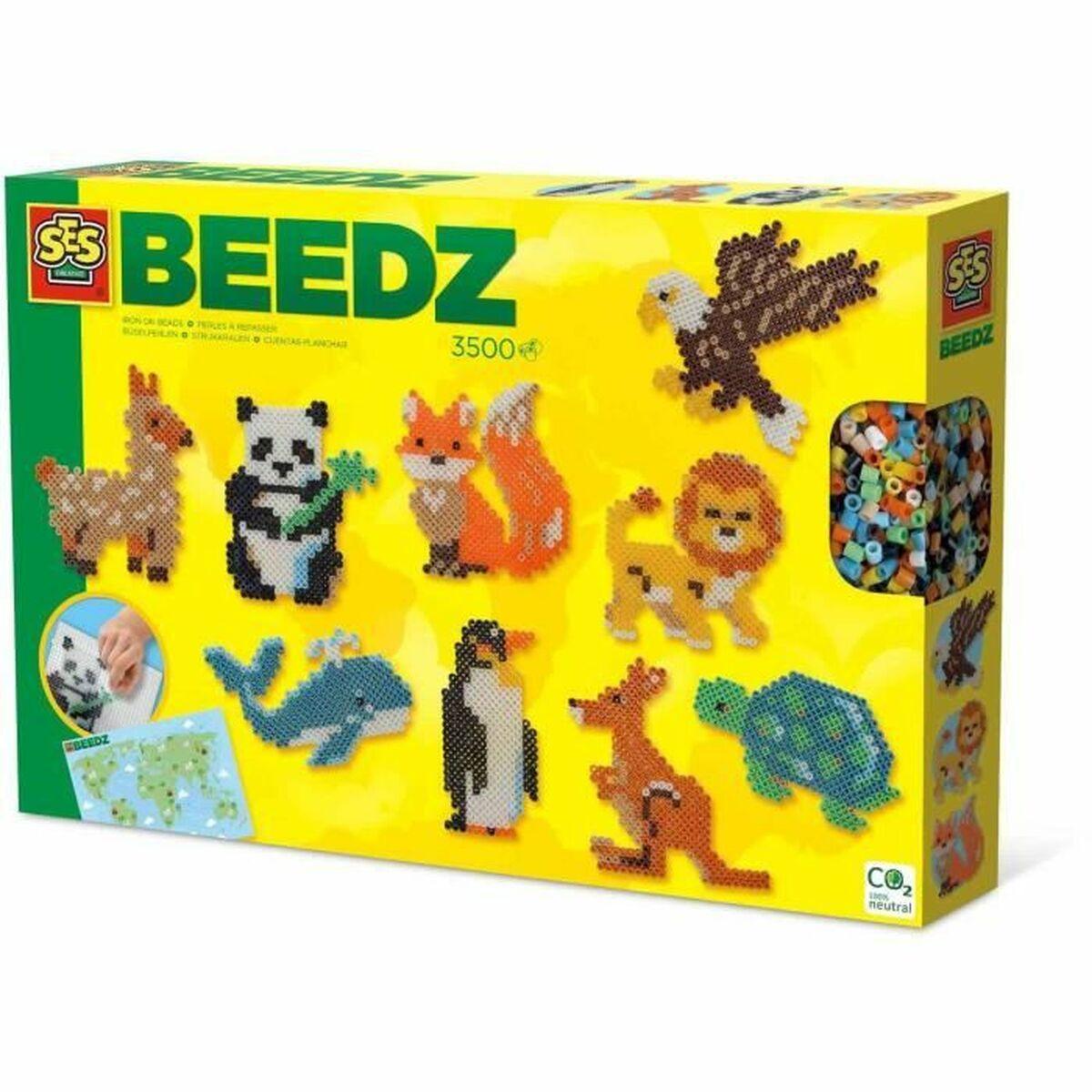 SES Creative BEEDZ Mosaik - 3.500 perler, multifarvet billede