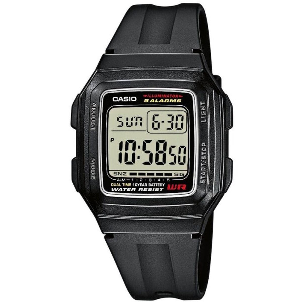 Casio F-201WA-1A unisex armbåndsur (Ø 34 mm)