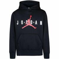 Hættetrøje til Børn Jordan Jumpman Sustainable Hvid Sort 8-10 år