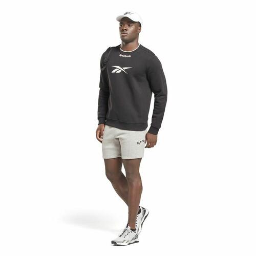 Hættetrøje til Mænd Reebok RI Arch Logo Vector Hvid Sort M