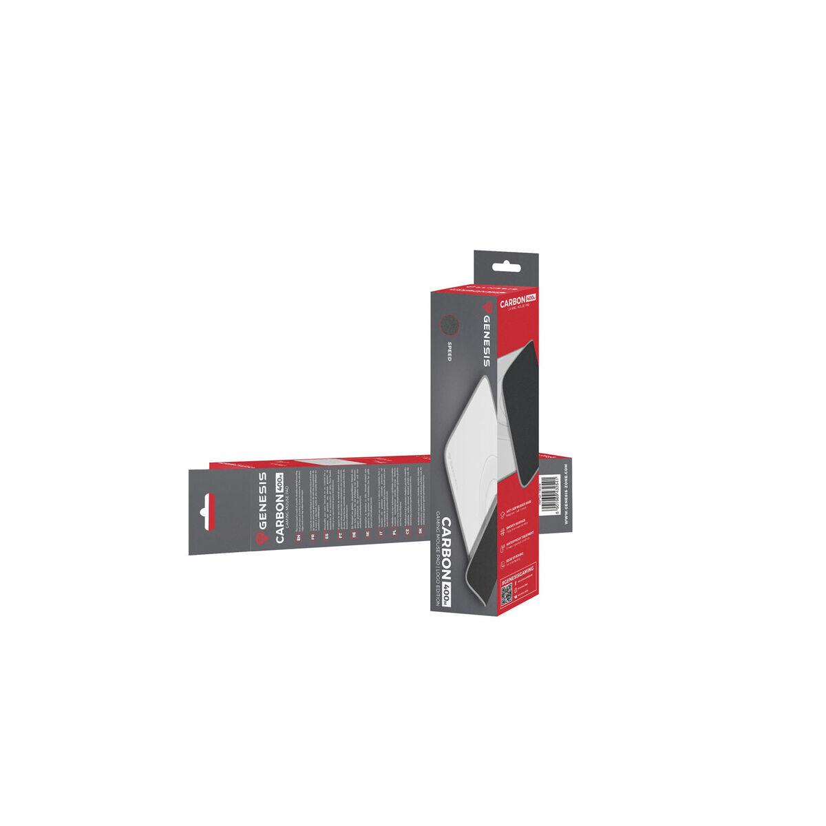 Musemåtte Genesis Carbon 400 M - hvid, 25 × 35 cm