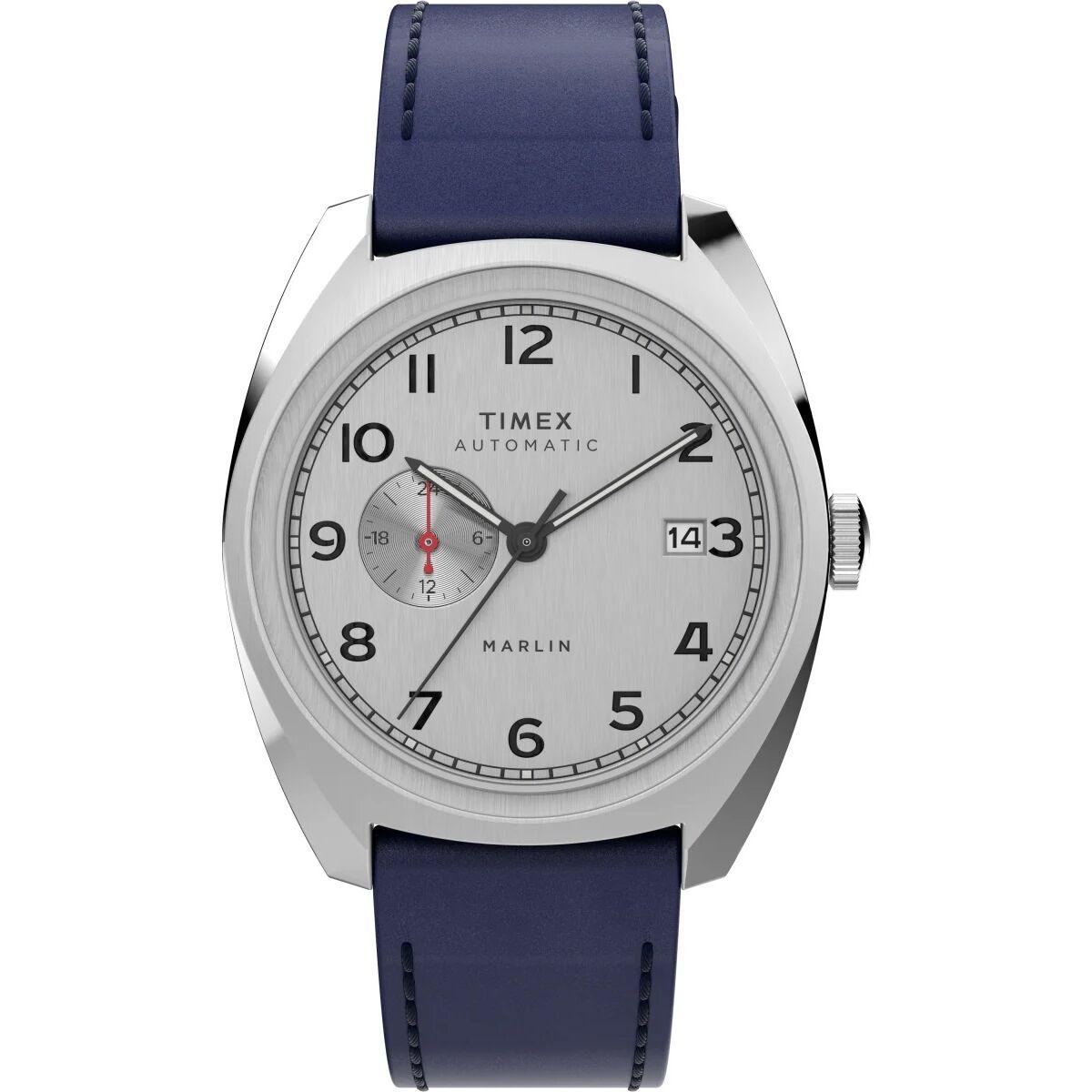 Timex Marlin Automatic herreur - 39 mm, blå læderrem