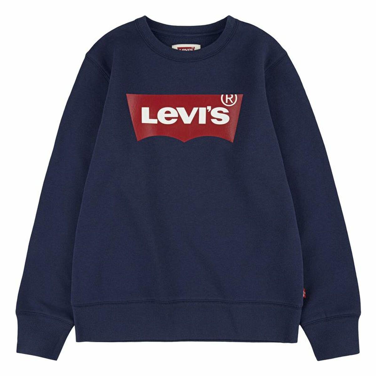 Sweatshirt til Børn Levi's Batwing Hvid Mørkeblå 8 år