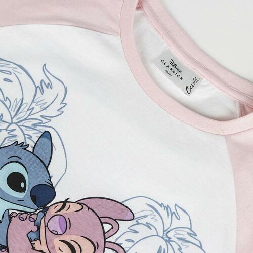 Nattøj Børns Stitch Pink 10 år