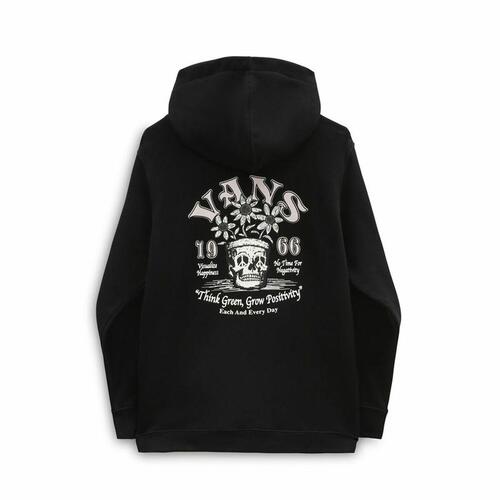 Hættetrøje til Børn Vans Peace Head Hvid Sort 10-12 år