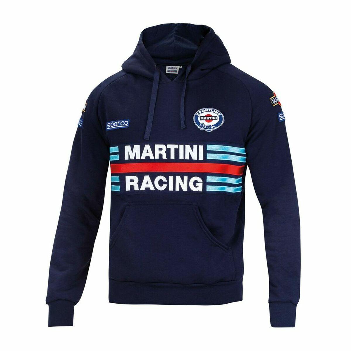 Hættetrøje til mænd Sparco Martini Racing - Blå, XXL