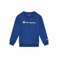 Hættetrøje til Børn Champion Crewneck Blå Hvid 11-12 år