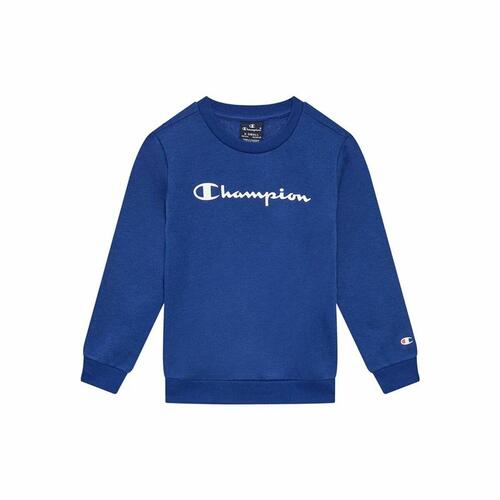 Hættetrøje til Børn Champion Crewneck Blå Hvid 11-12 år