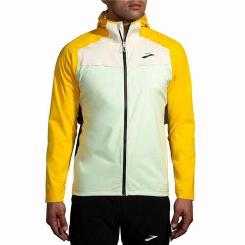 Sportsjakke til Mænd Brooks High Point Waterproof Hvid S