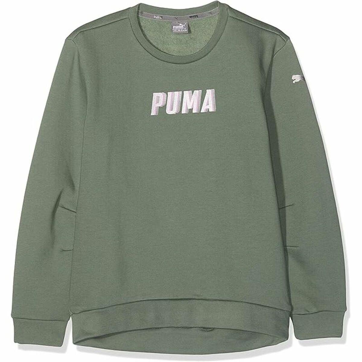 Puma sweatshirt til børn - Style, hvid/oliven, 9-10 år