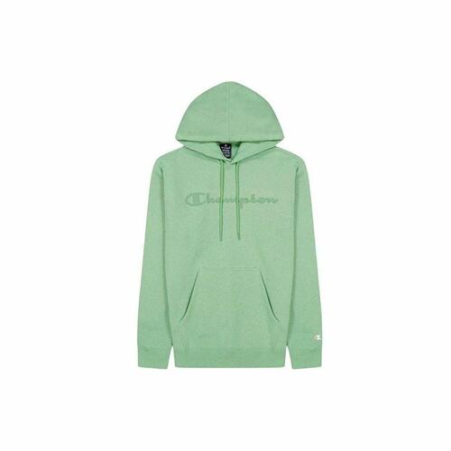 Hættetrøje til Mænd Champion Crewneck Hvid Limegrøn 2XL