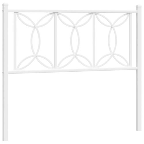 Sengegavl 107 cm metal hvid