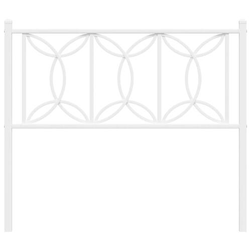 Sengegavl 107 cm metal hvid