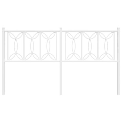 Sengegavl 150 cm metal hvid