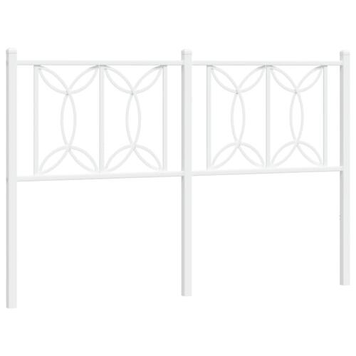 Sengegavl 135 cm metal hvid