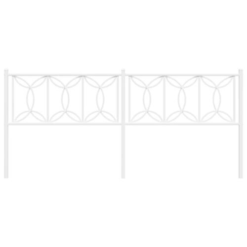 Sengegavl 193 cm metal hvid