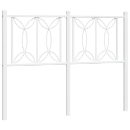 Sengegavl 120 cm metal hvid