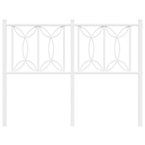 Sengegavl 120 cm metal hvid