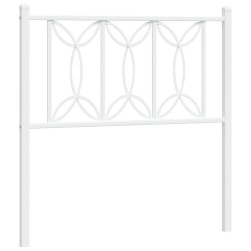 Sengegavl 80 cm metal hvid