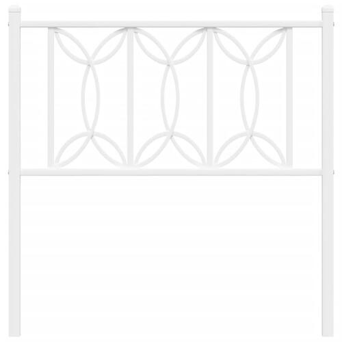 Sengegavl 80 cm metal hvid