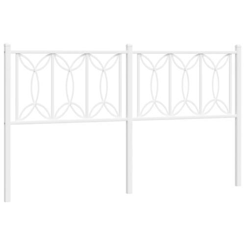 Sengegavl 160 cm metal hvid