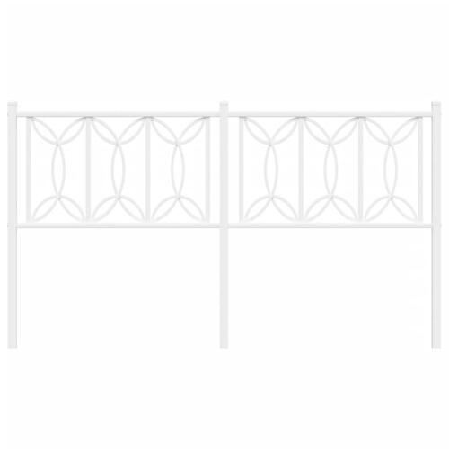 Sengegavl 160 cm metal hvid