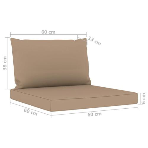 Pallehynder 2 stk. oxfordstof gråbrun (OUTLET A+)