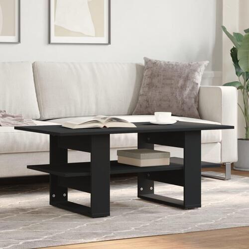 Sofabord 102x55x42 cm konstrueret træ sort