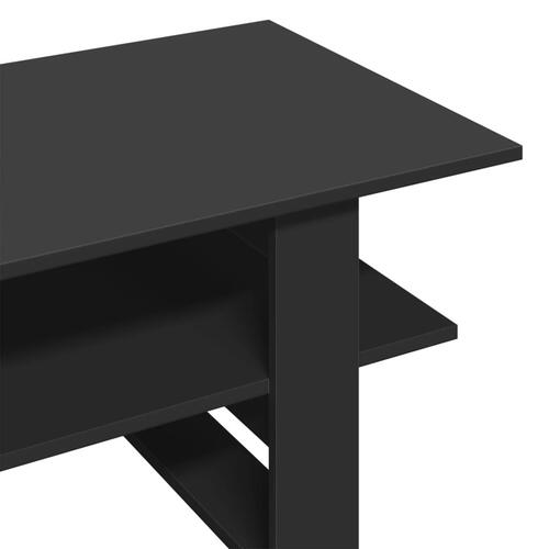Sofabord 102x55x42 cm konstrueret træ sort