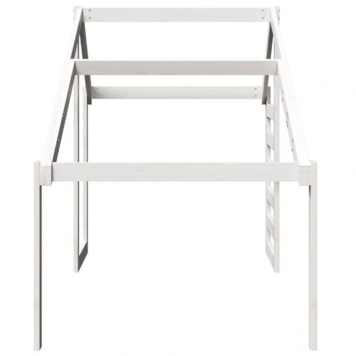 Stel til husseng 198x87x113 cm massivt fyrretræ hvid