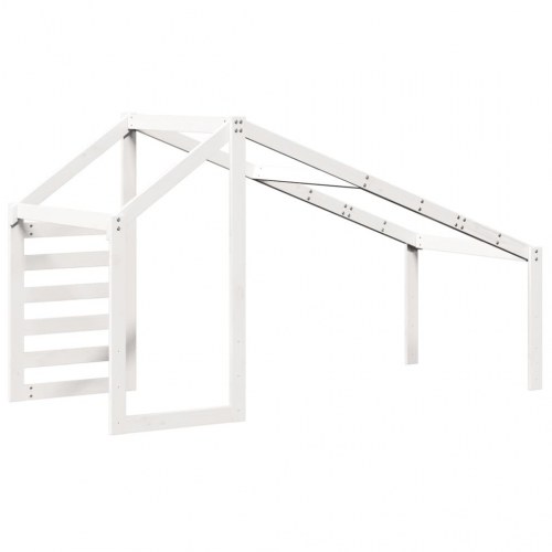 Stel til husseng 198x87x113 cm massivt fyrretræ hvid