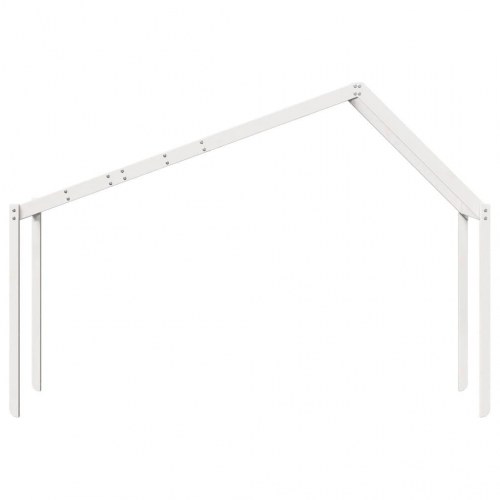 Stel til husseng 203x80,5x142 cm massivt fyrretræ hvid