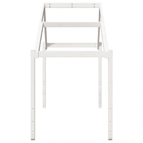 Stel til husseng 203x80,5x142 cm massivt fyrretræ hvid