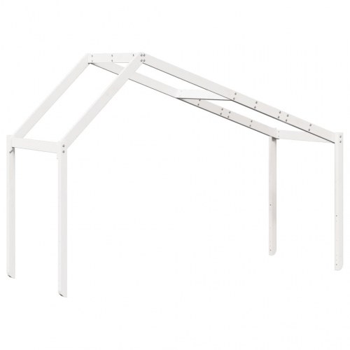Stel til husseng 203x80,5x142 cm massivt fyrretræ hvid
