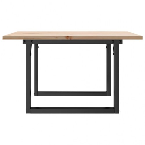 Sofabord 60x60x40 cm O-stel massivt fyrretræ og stål