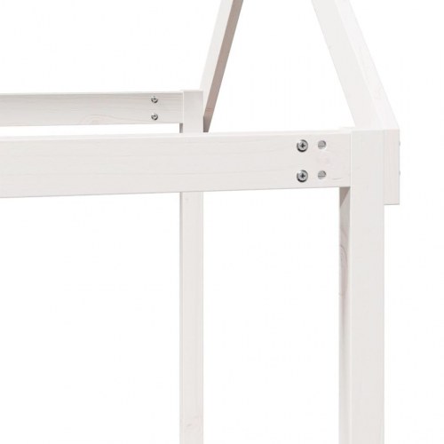 Stel til husseng 217x95,5x159 cm massivt fyrretræ hvid