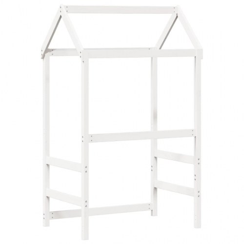 Stel til husseng 118x70x176,5 cm massivt fyrretræ hvid