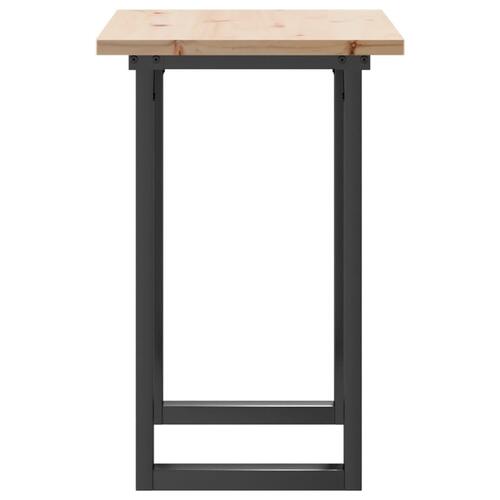 Spisebord 80x50x75,5 cm O-stel massivt fyrretræ og stål
