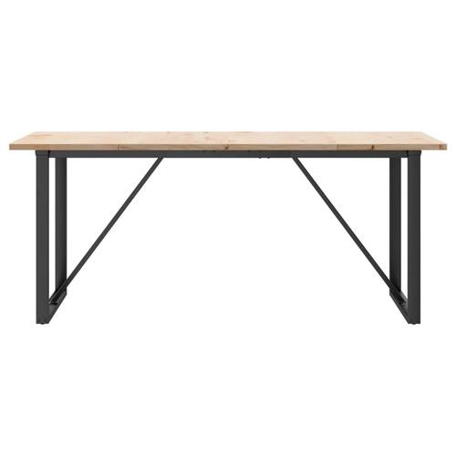 Spisebord 180x90x75,5 cm O-stel massivt fyrretræ og stål