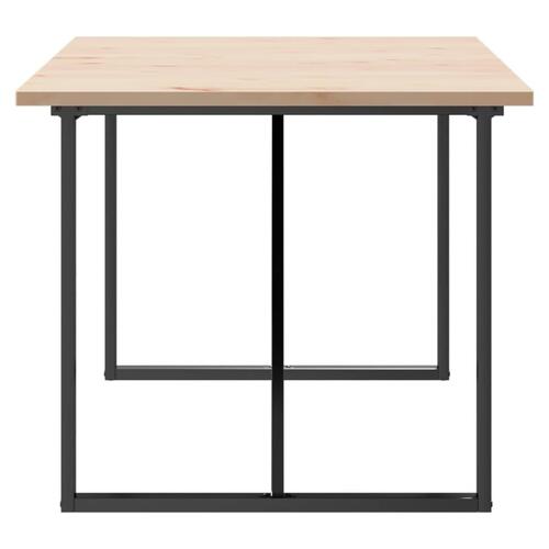 Spisebord 180x90x75,5 cm O-stel massivt fyrretræ og stål