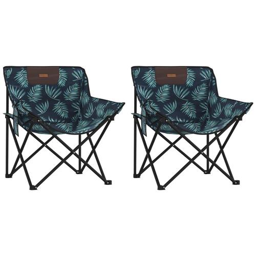 Campingstole med lommer 2 stk. foldbar Efterlad tryk