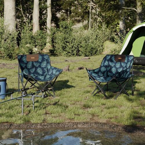 Campingstole med lommer 2 stk. foldbar Efterlad tryk