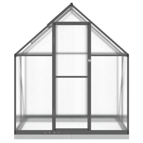 Drivhus med fundamentramme 169x114x202 cm aluminium antracitgrå